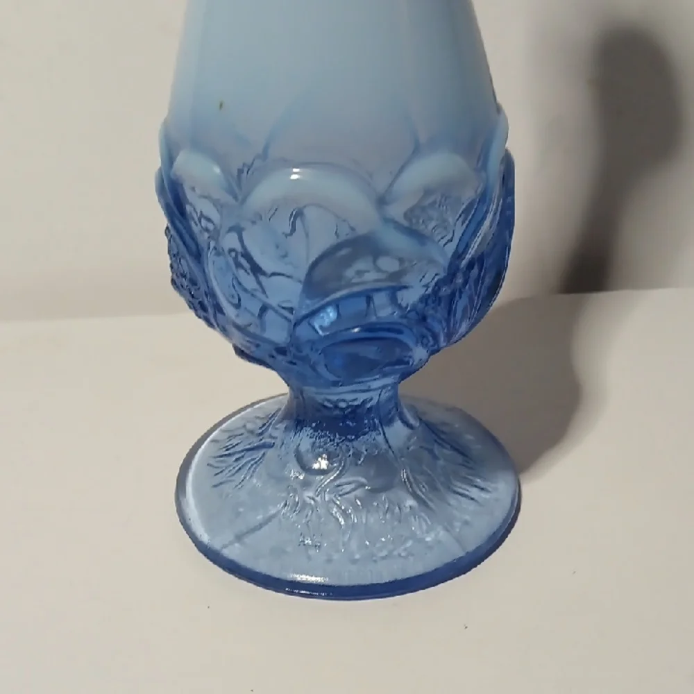 Fenton Blue Art Glass Vase - Picture 2 of 8